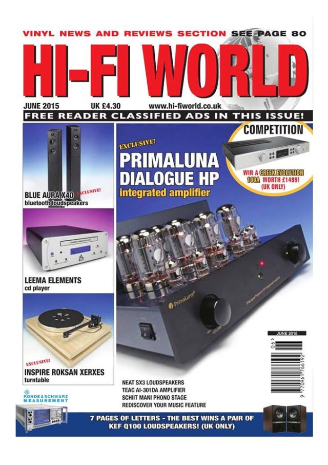 PrimaLuna HP Amplifier Hifi-World magazine